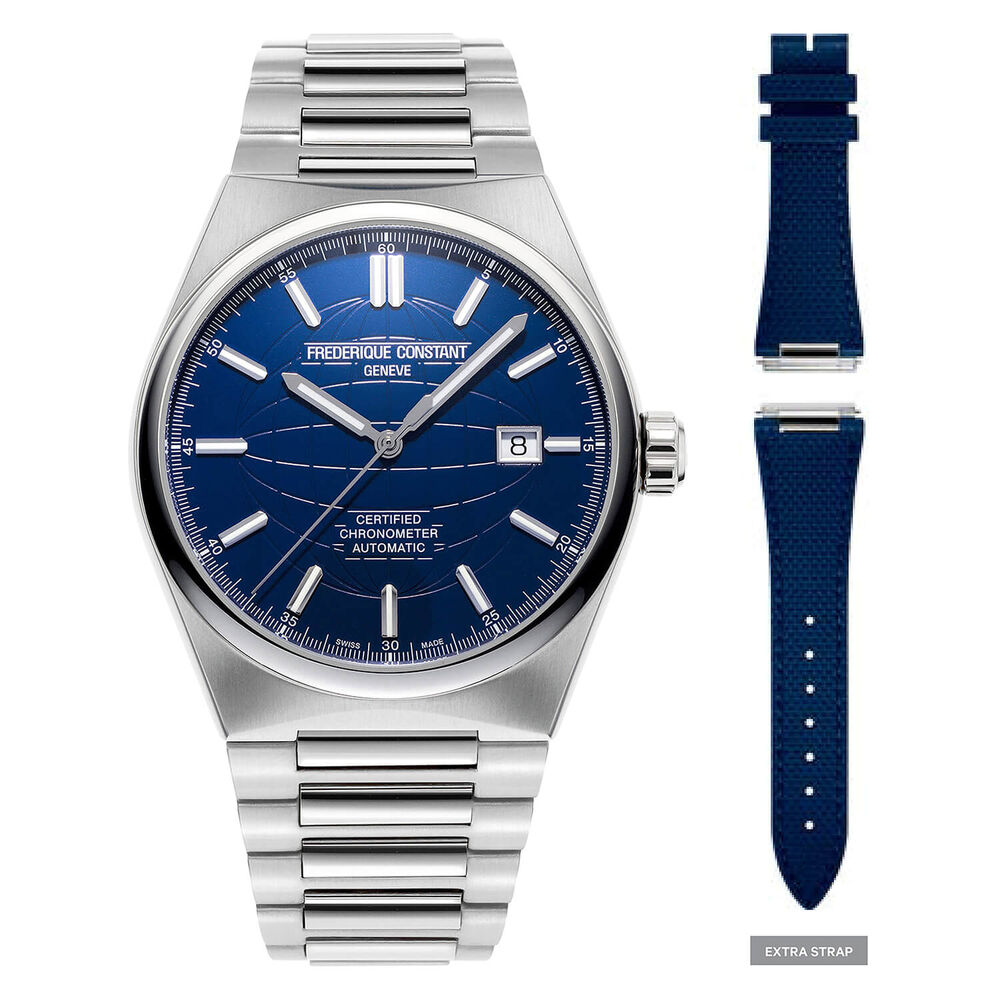 Frederique Constant Highlife COSC Automatic Blue Dial Steel Case Bracelet image number 3