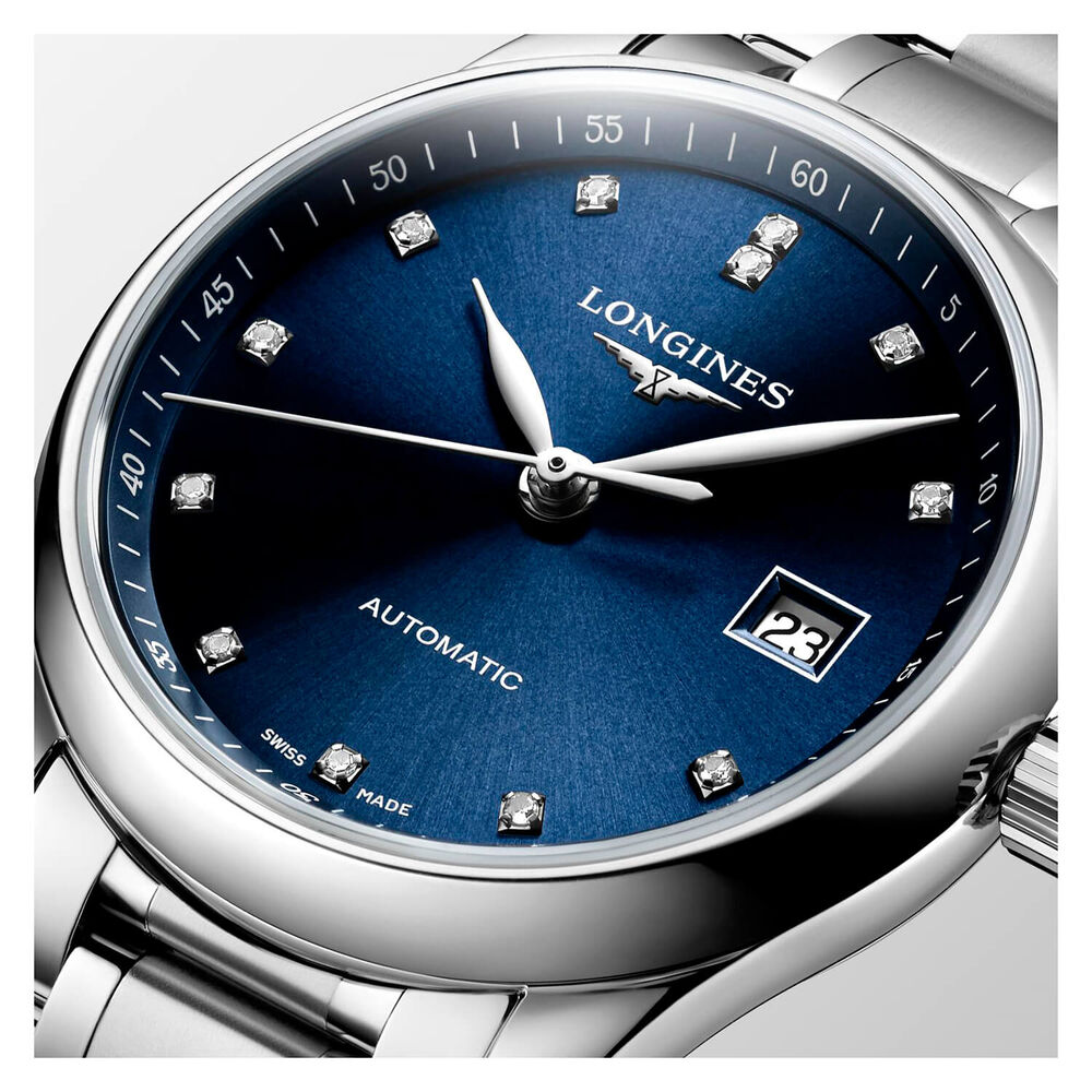 Longines Master Collection Automatic Ladies' Diamond Blue Dial Stainless Steel Watch