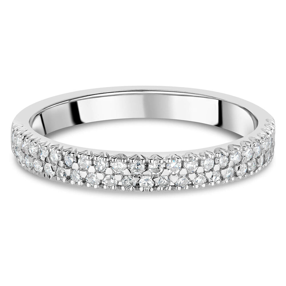 9ct White Gold 0.25ct Ladies Diamond Eternity Ring image number 4