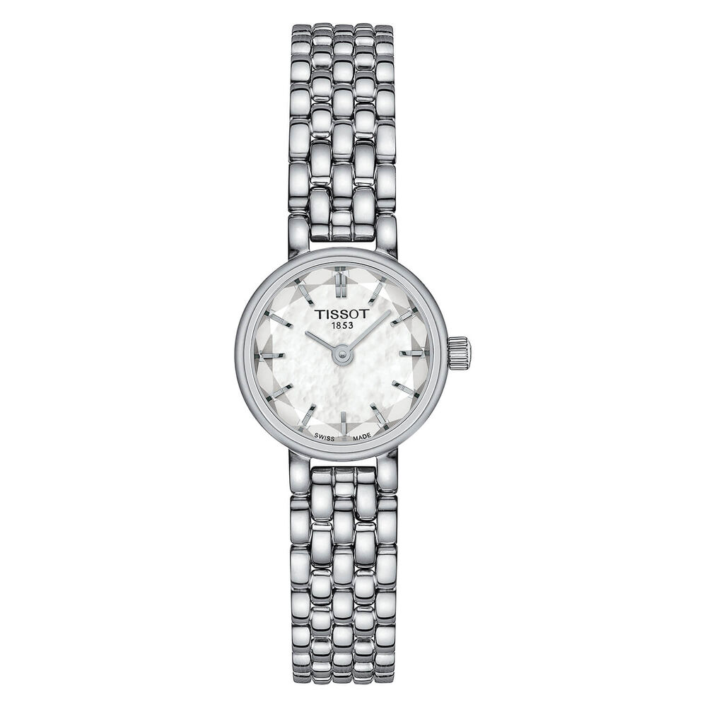 Tissot Lovely Round 19.5mm Silver Dial Faceted Glass Bracelet Watch image number 0