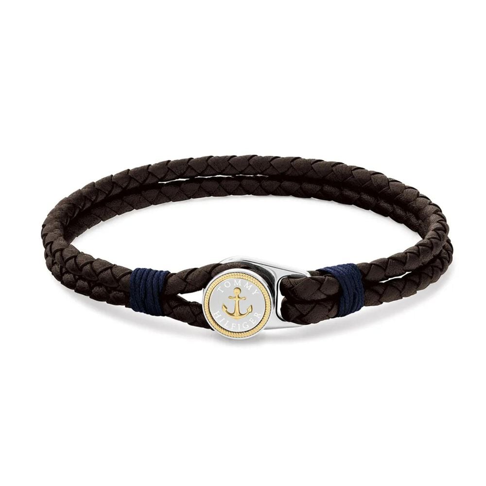 Tommy Hilfiger Nautical Brown Leather Bracelet