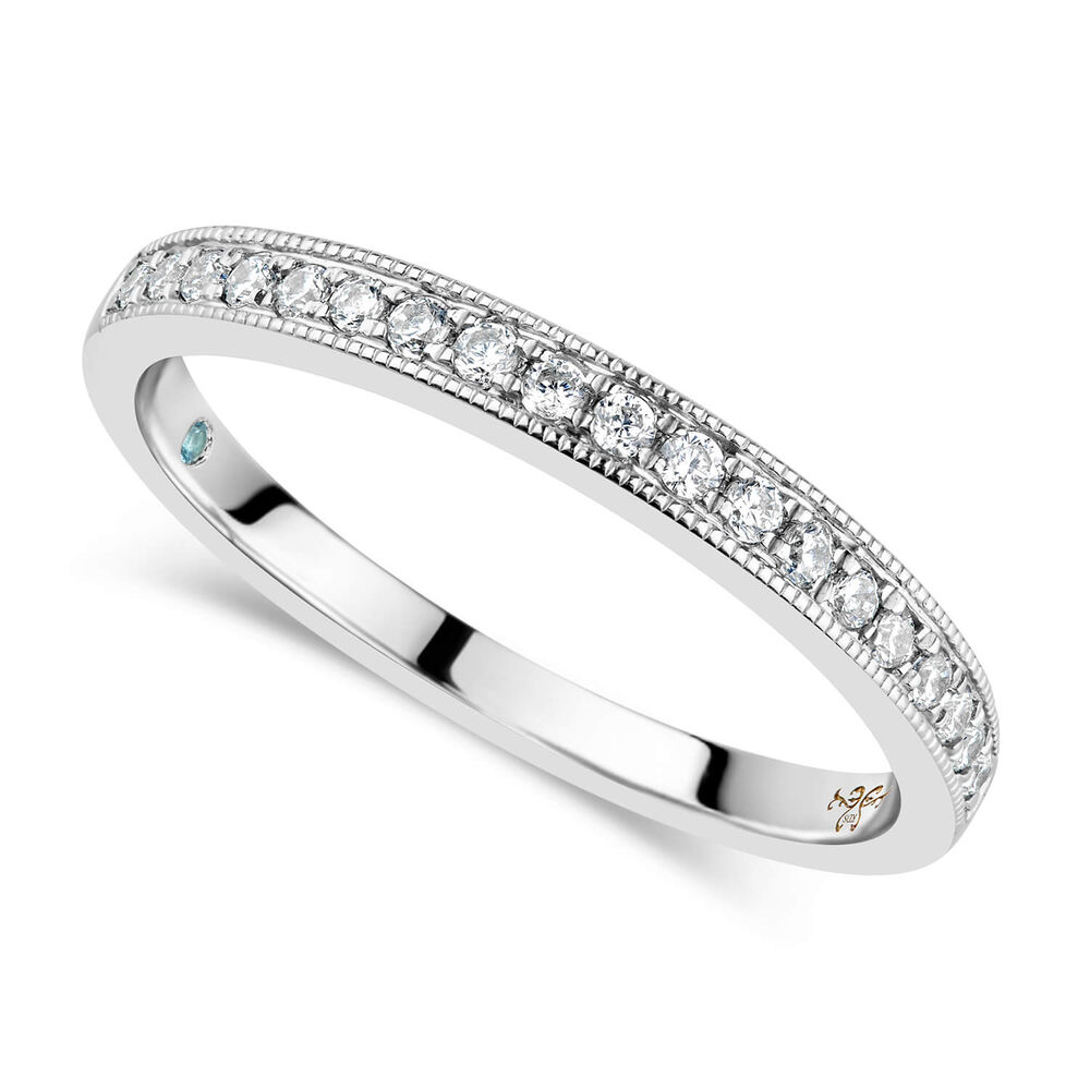 Kathy De Stafford 18ct White Gold 0.15 Carat Diamond Grain Setting Ring
