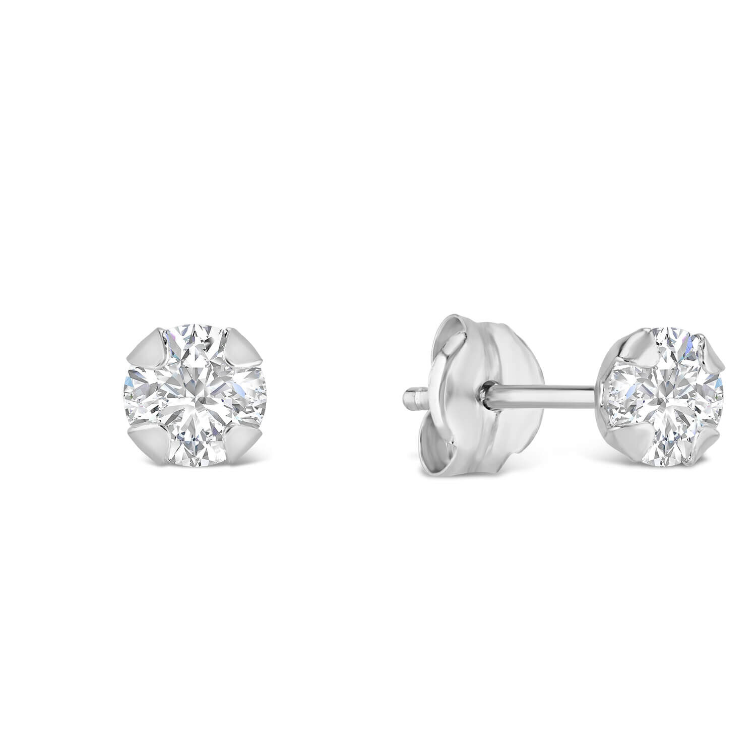 Cubic zirconia studs on sale white gold