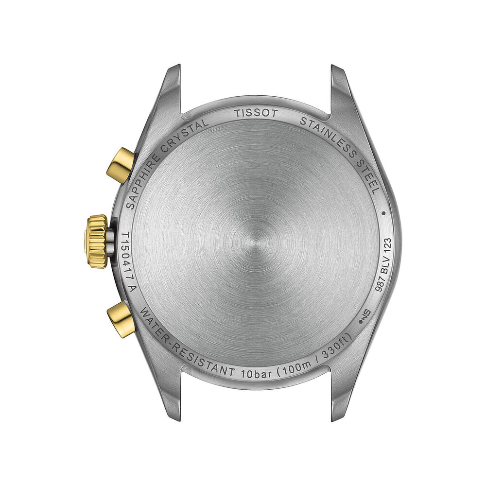 Tissot PR 100 Chronograph 40mm Silver Dial Silver & Gold Steel Bracelet Watch image number 1