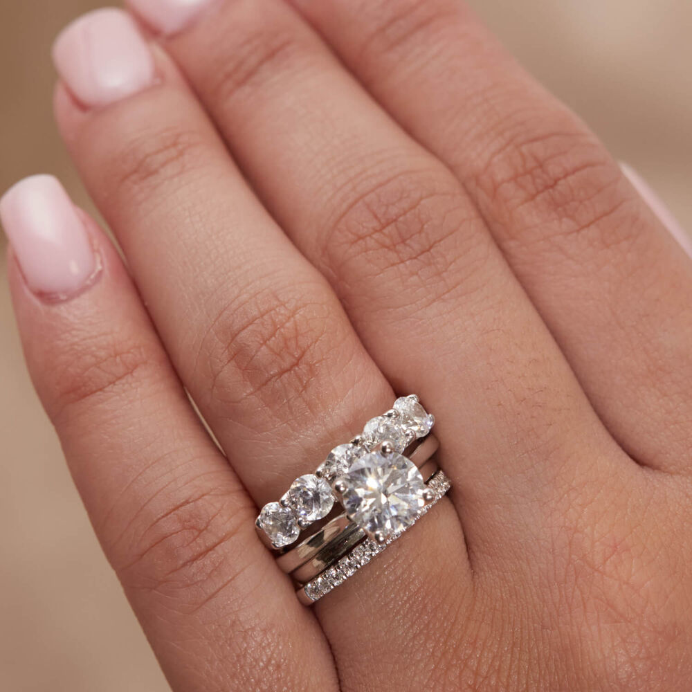 Born Platinum Lab Grown 2ct Round Solitaire Diamond Ring image number 7