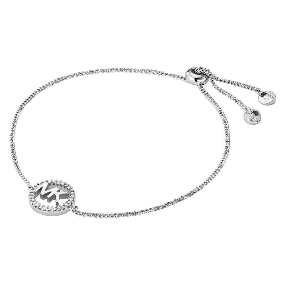 Michael Kors Sterling Silver-Plated Logo Bracelet