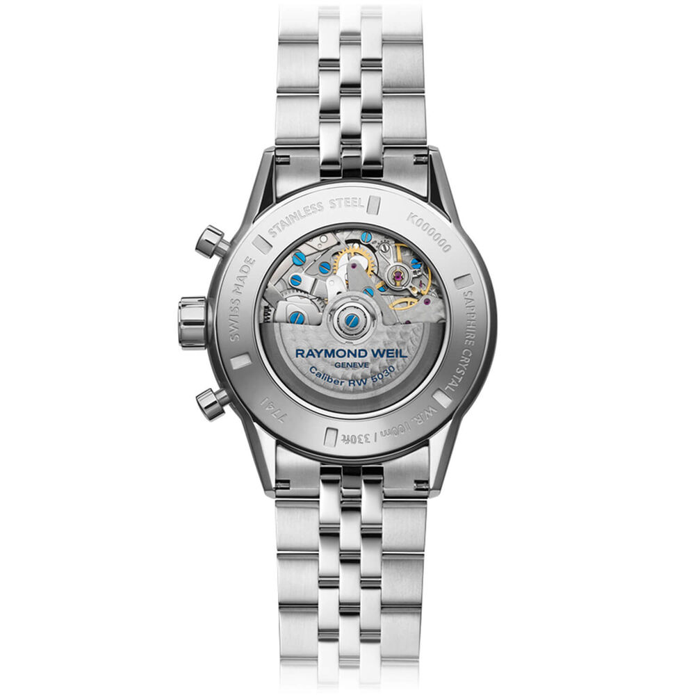 Raymond Weil Freelancer 43mm Chronograph White Dial Bracelet Watch image number 2