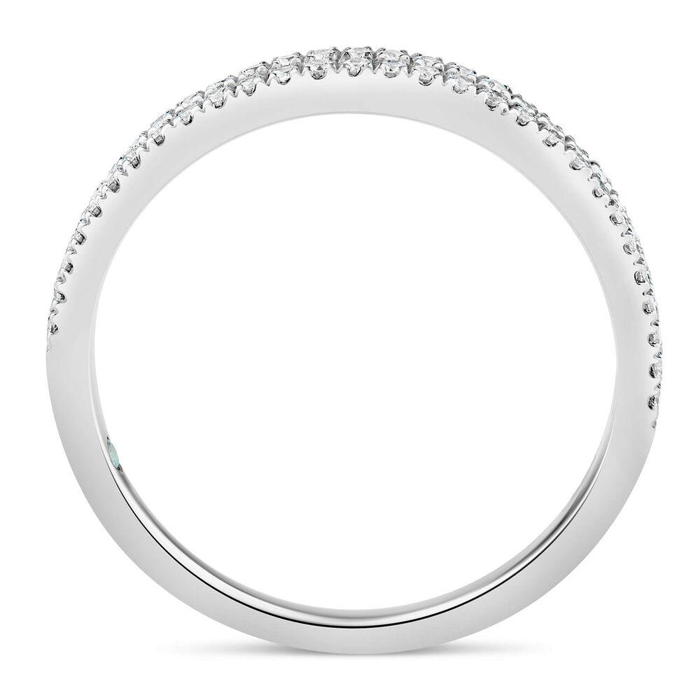 Kathy De Stafford's 18ct White Gold 0.25ct Diamond Double Row Ring image number 3