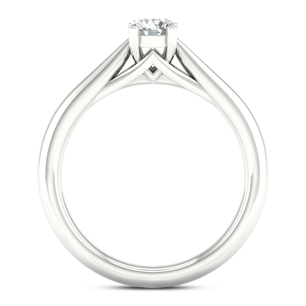 Platinum 0.40ct Round Diamond Orchid Setting Ring image number 2