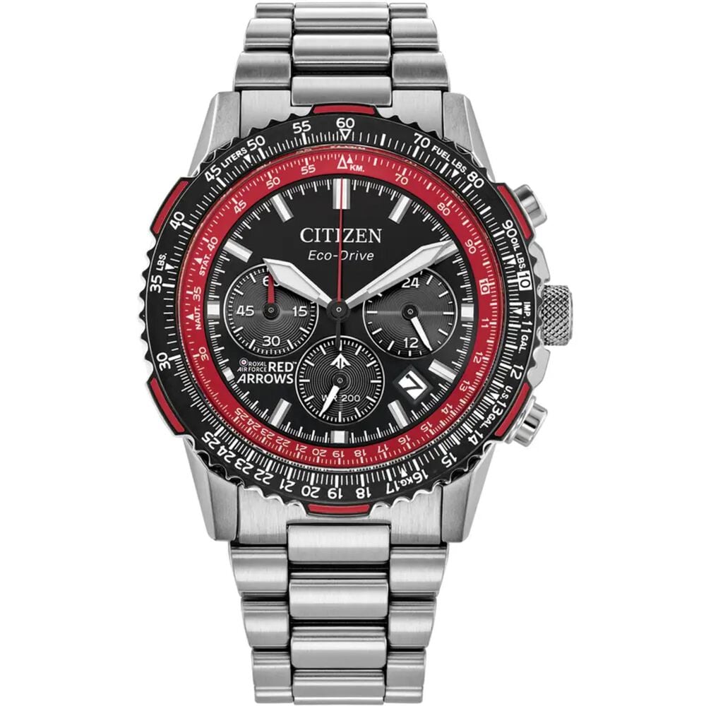 Citizen Promaster Red Arrows Air Navihawk 40mm Black Dial Steel Bracelet Watch