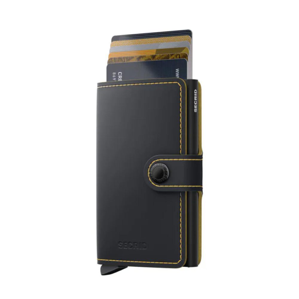 Secrid Matte Black & Ochre Miniwallet