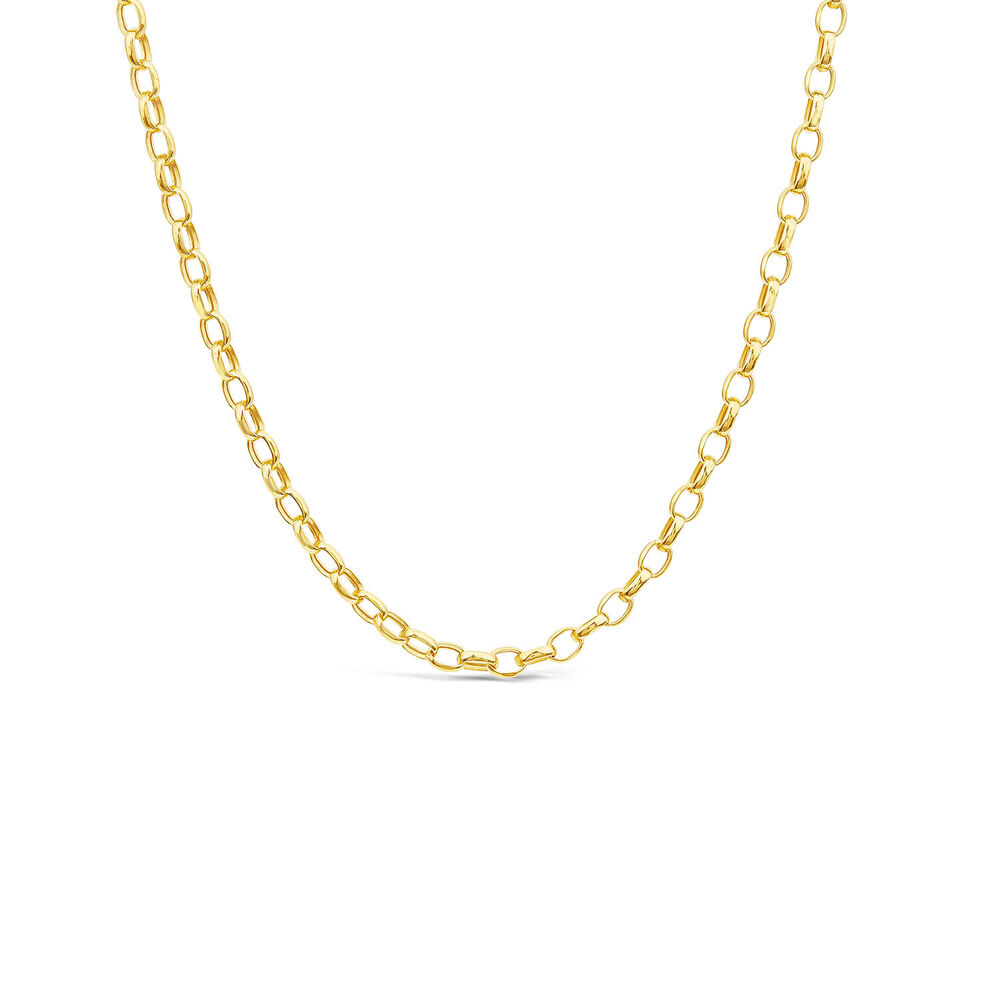 9ct Yellow Gold 20' Small Belcher Link Chain Necklet image number 0