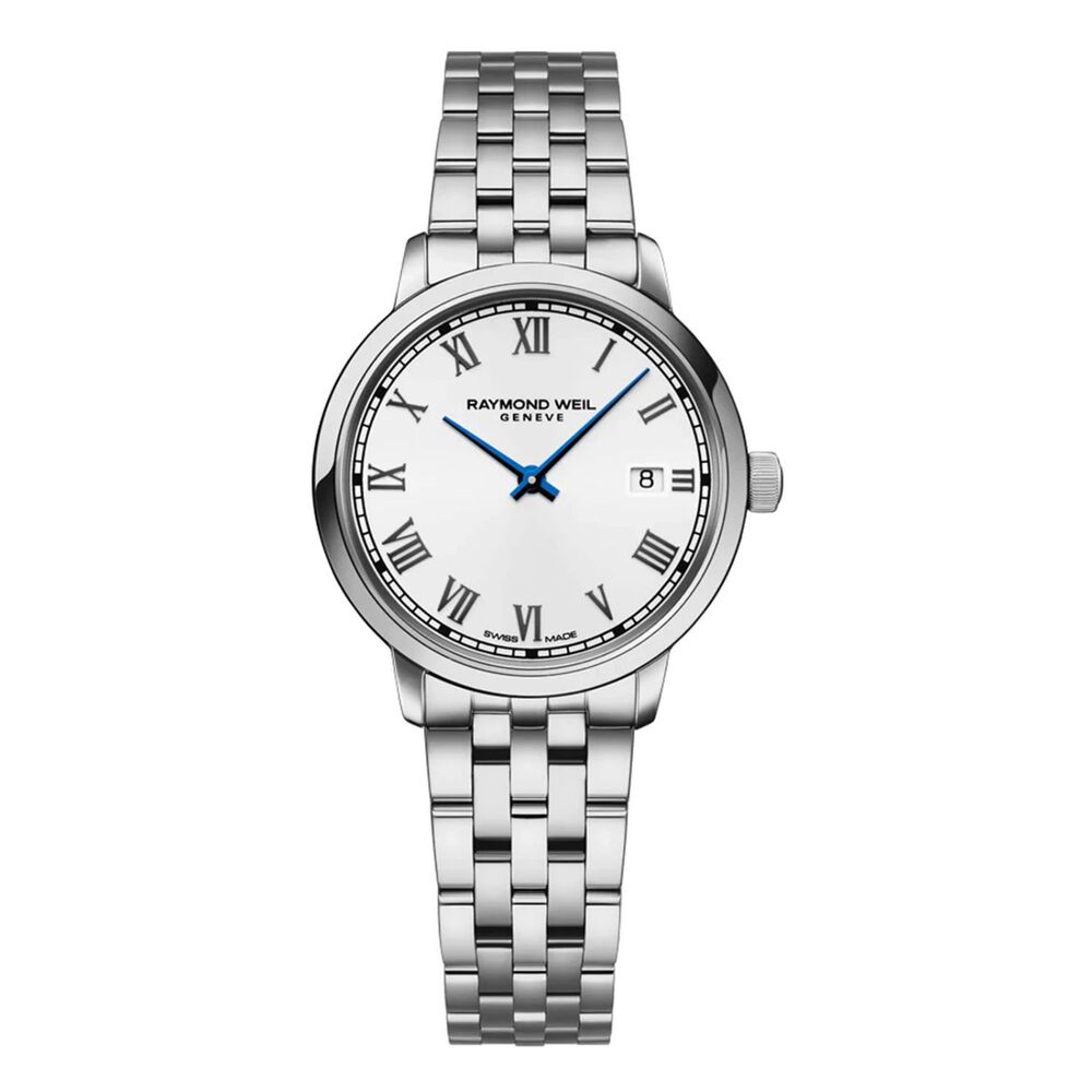 Raymond Weil Toccata 29mm White Roman Numerals Dial Steel Bracelet Watch