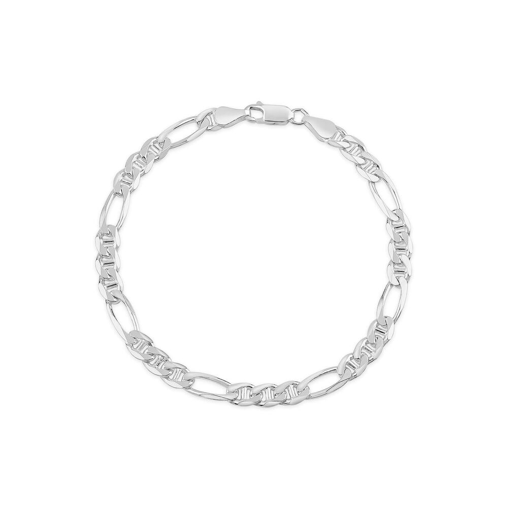 Sterling Silver Figaro Men's Bracelet