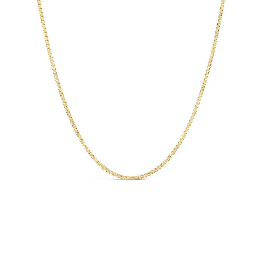 9ct Yellow Gold 20 inch Flat Curbed Chain Necklet image number 0