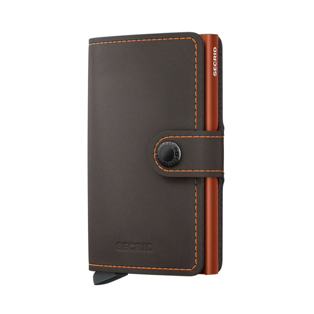 Secrid Matte Truffle & Orange Miniwallet