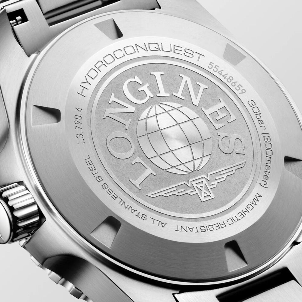 Longines Hydroconquest 41mm Sunray Blue Dial Steel Ceramic Case Watch image number 4