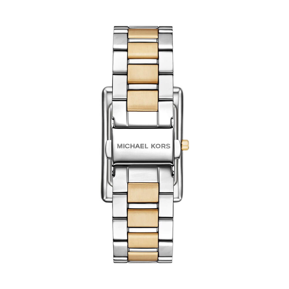 Michael Kors Essex 26x36.5mm White Dial Two Tone Stainless Steel Bracelet Watch image number 2
