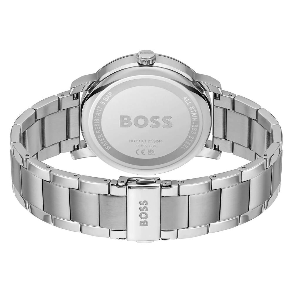BOSS Contender Chronograph 44mm Grey Dial Steel Bracelet Watch image number 2