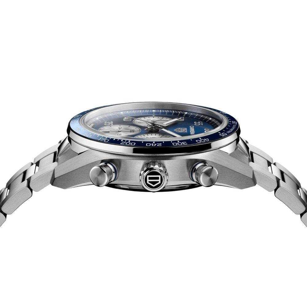 TAG Heuer Carrera Chronograph Sport 42mm Blue Dial Steel Bracelet Watch