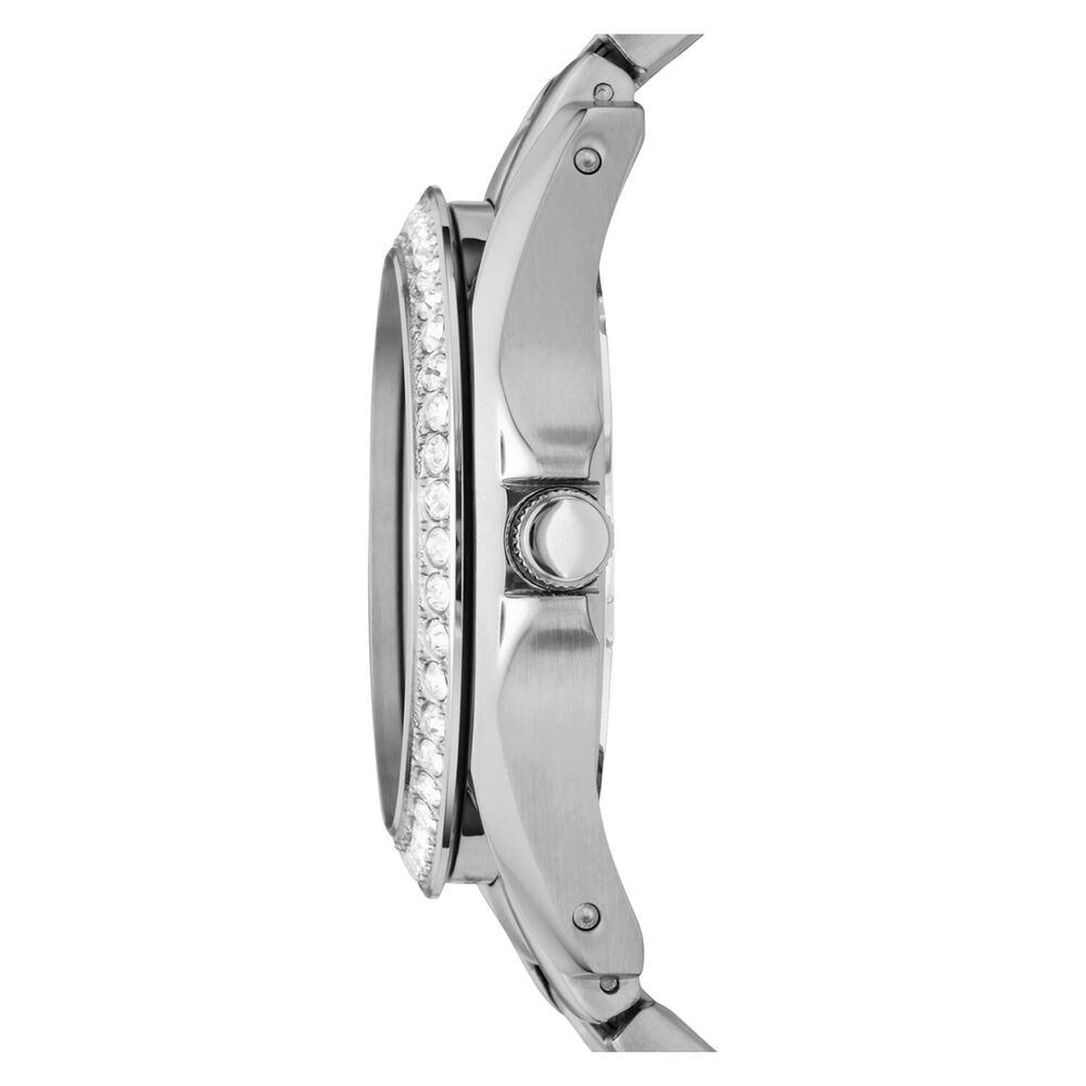 Fossil Riley Silver Chronograph Cubic Zirconia Watch image number 1