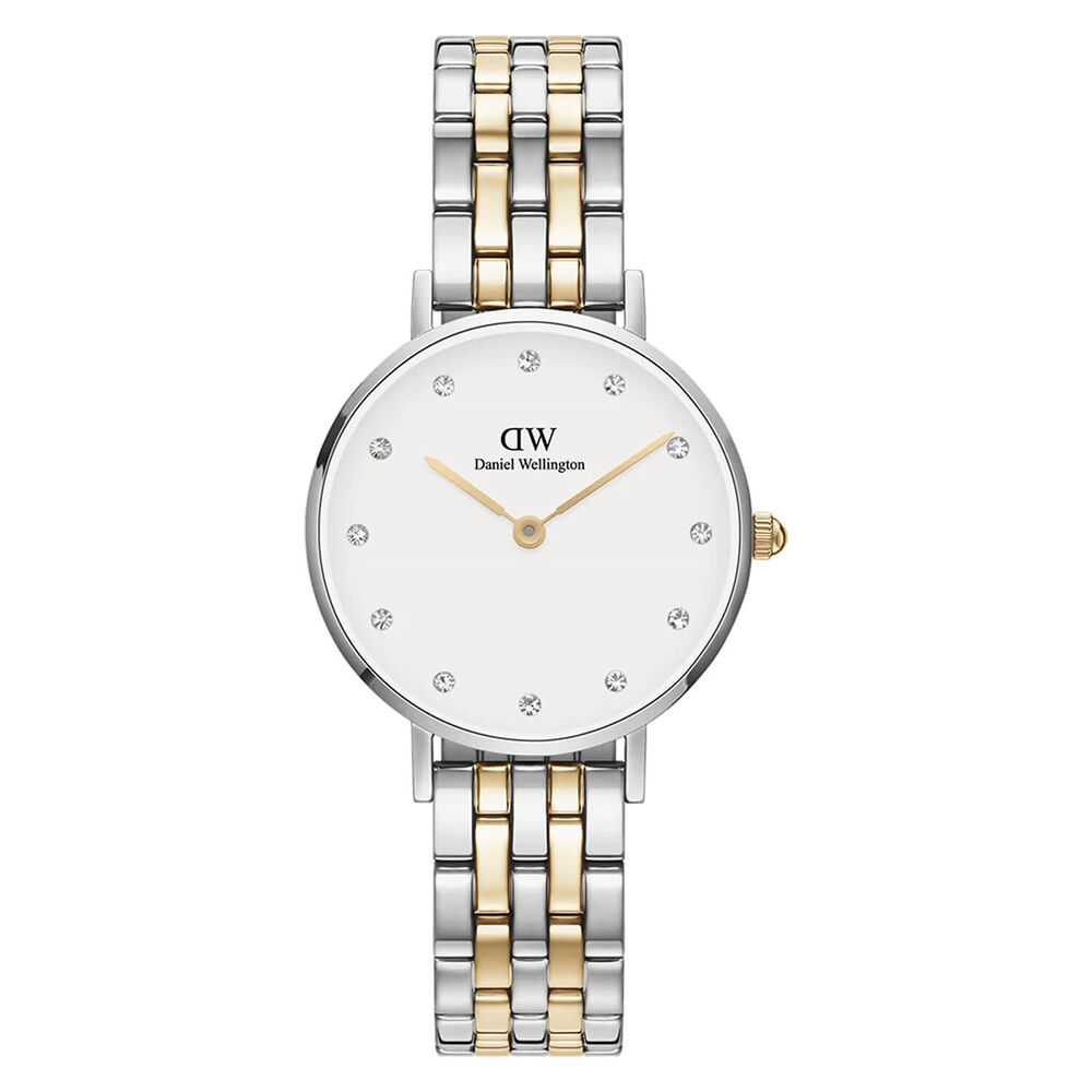 Daniel Wellington Petite Lumine 28mm White Dial Two Tone Bracelet Watch image number 0