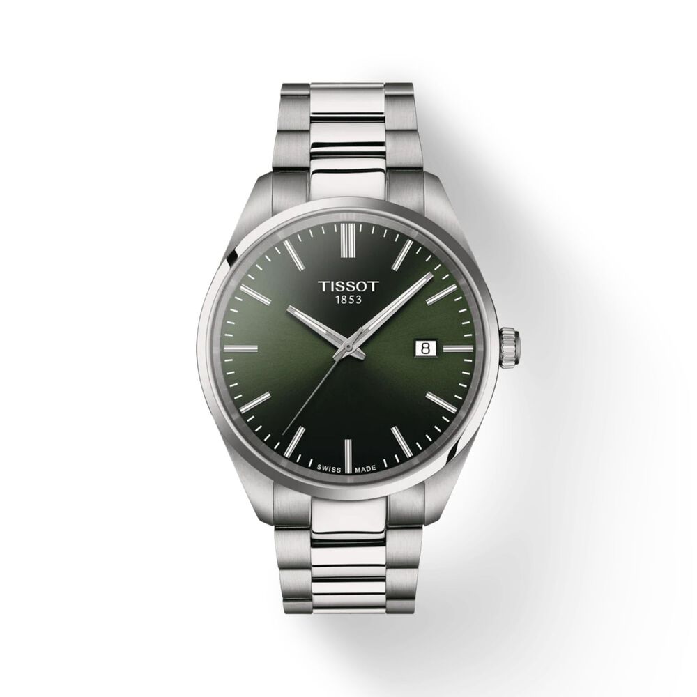 Tissot PR100 40mm Green Dial Steel Bracelet Watch