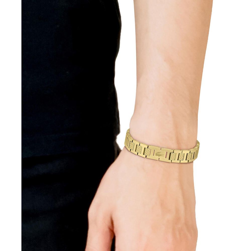 Lacoste Metropole Yellow Gold Plated Stainless Steel Bracelet