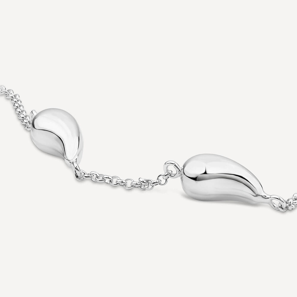 Sterling Silver Stationed Teardrop Bracelet image number 2