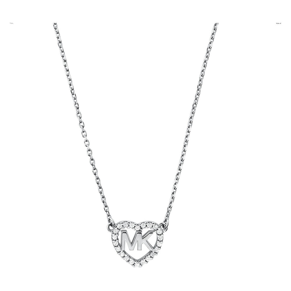 Michael Kors Sterling Silver Hearts Necklace image number 0