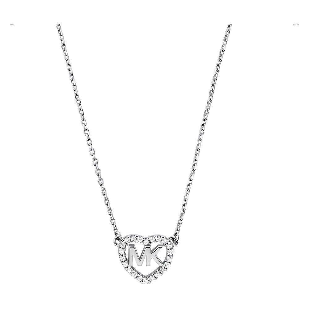 Michael Kors Sterling Silver Hearts Necklace