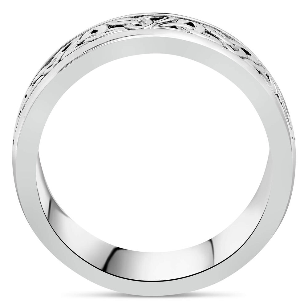Sterling Silver Trinity Knot Men's Ring image number 2