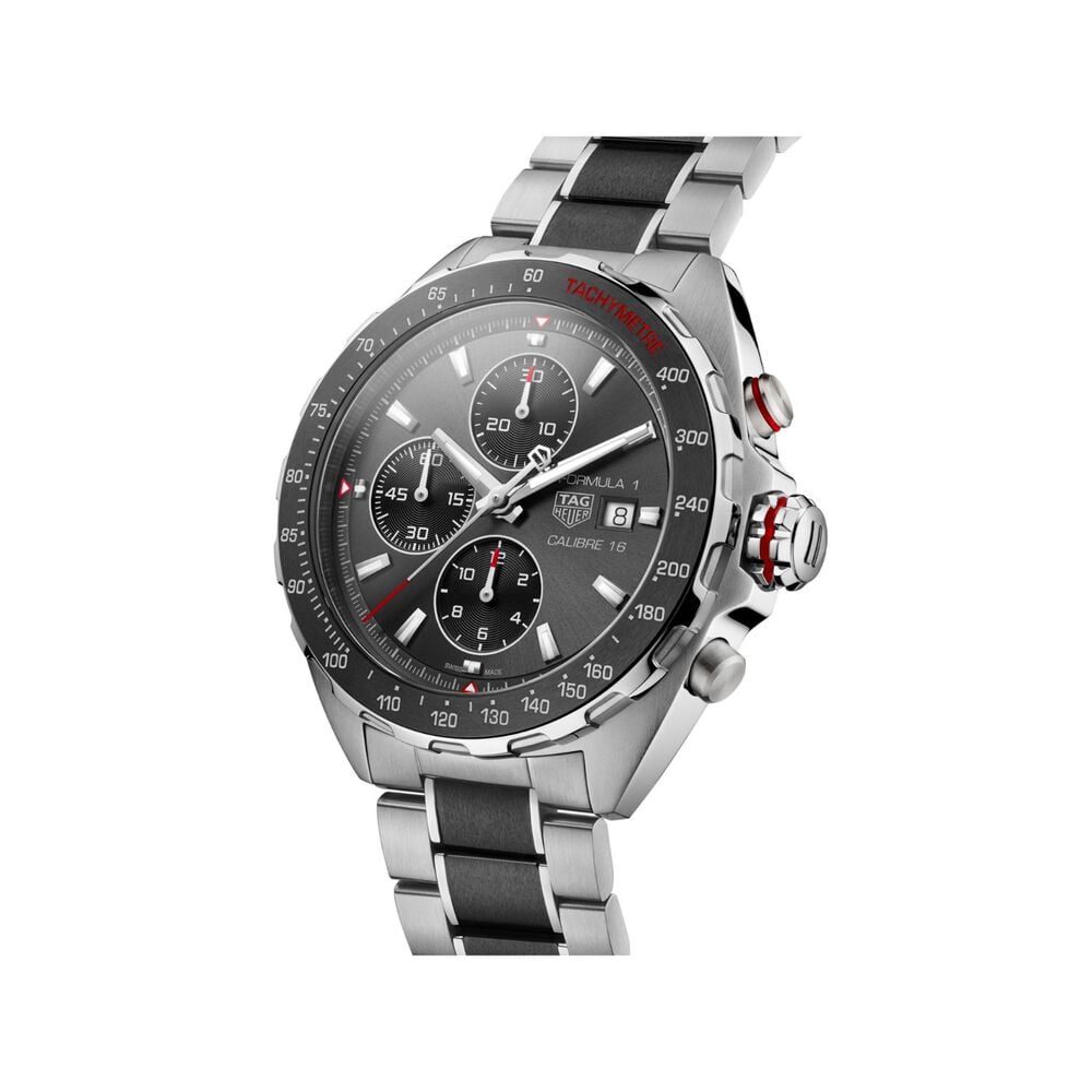 Pre-Owned TAG Heuer Formula 1 Calibre 16 44mm Chronograph Dial Ceramic & Stainless Steel Watch image number 1