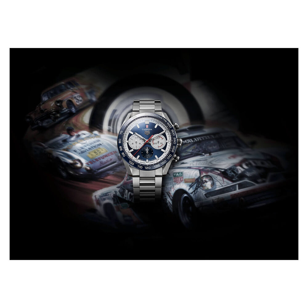 TAG Heuer Carrera 44mm Limited Edition 1860 Ceramic Bezel Steel Case Watch image number 4