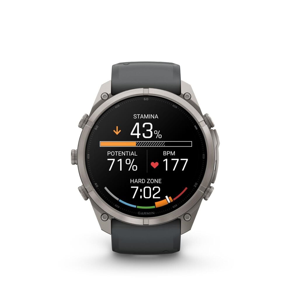 Garmin fenix 9 Pro 51mm Titanium Graphite/Black Silicone Strap Watch