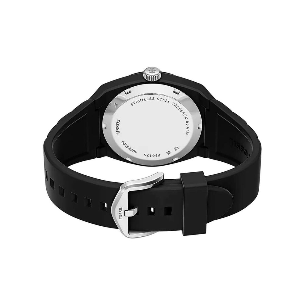 Fossil Everett 42mm Black Dial & Silicone Strap Watch