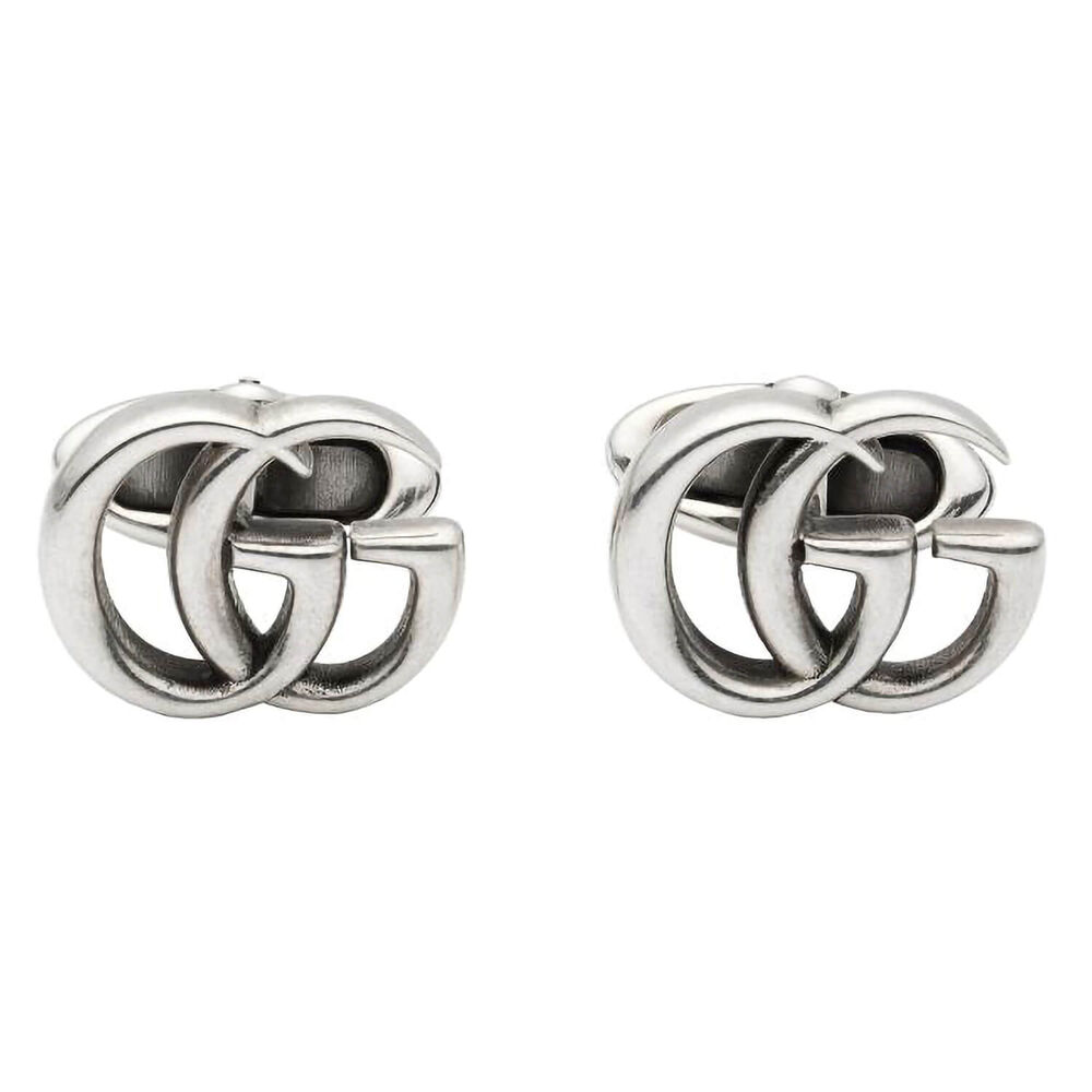 Gucci GG Marmont Aged Silver Cufflinks