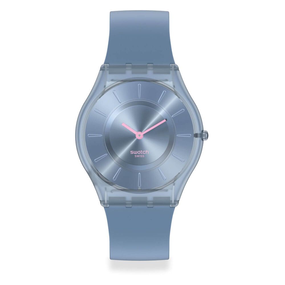 Swatch Skin Denim Blue Blue Dial Strap Watch