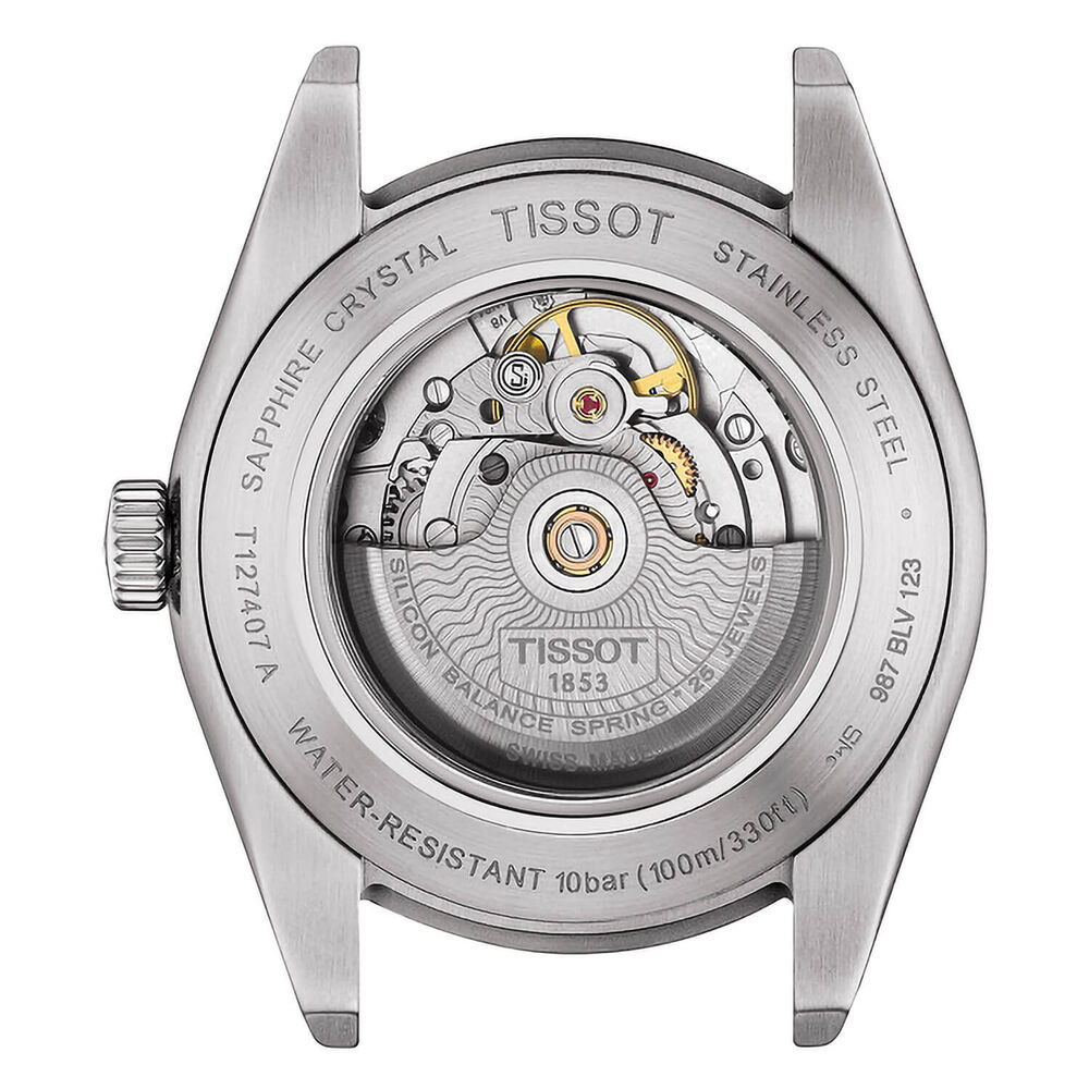 Tissot Gentleman Auto 40mm Green Dial Steel Case Bracelet Watch image number 1
