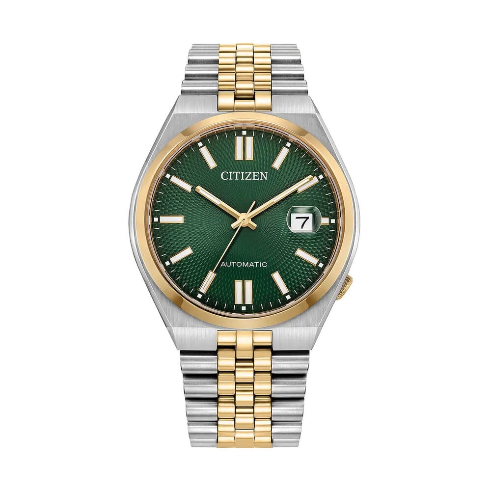 Citizen Tsuyosa 60 Automatic 40mm Green Dial Two Tone Steel Bracelet Watch