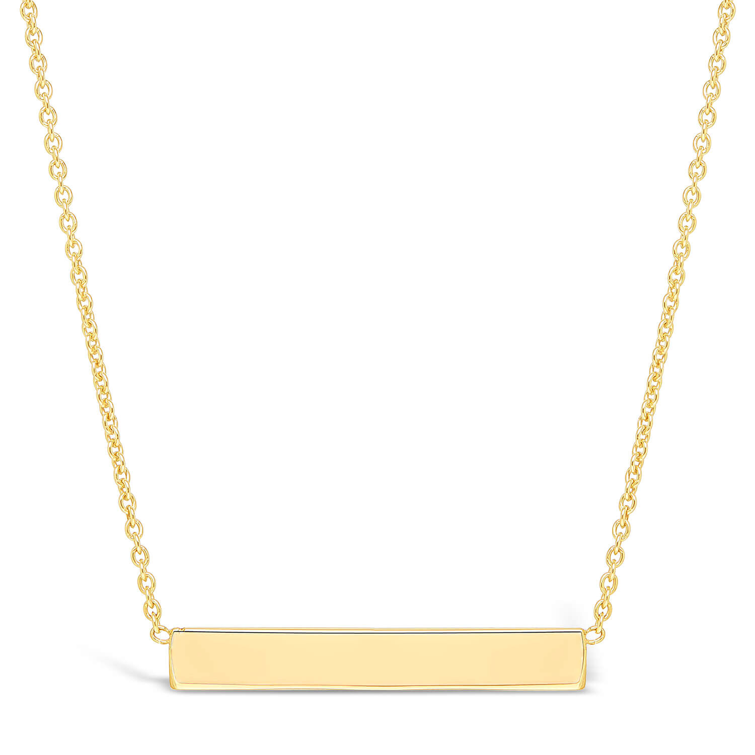 9ct Gold Bar Necklace (Chain Included)