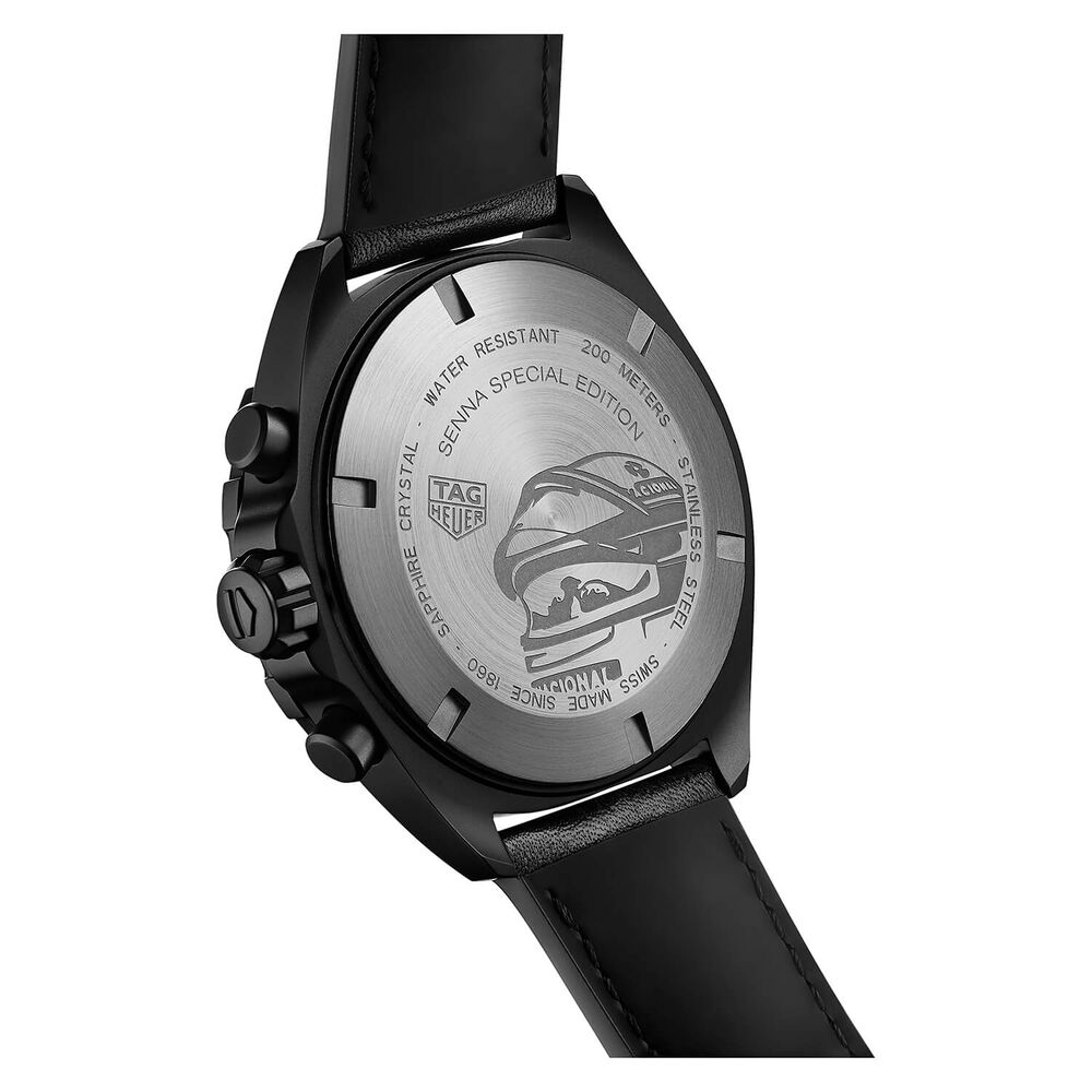 Tag Heuer Formula 1 Quartz 43MM Senna Black Yellow Detail Dial With Black PVD Strap Watch