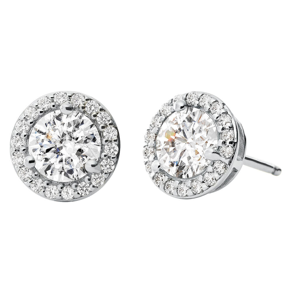 Michael Kors Sterling Silver-Plated Halo Stud earrings image number 0