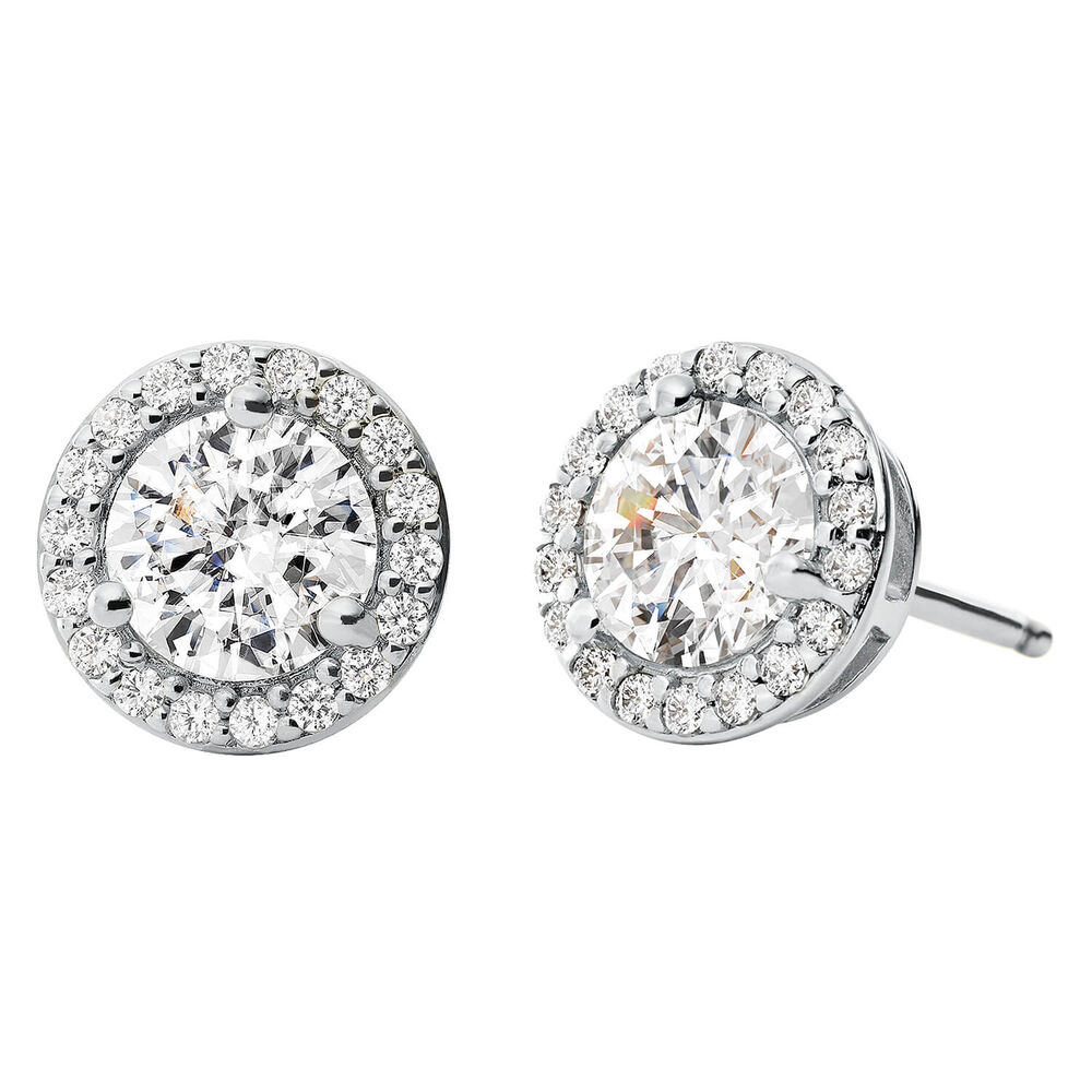 Michael Kors Sterling Silver-Plated Halo Stud earrings