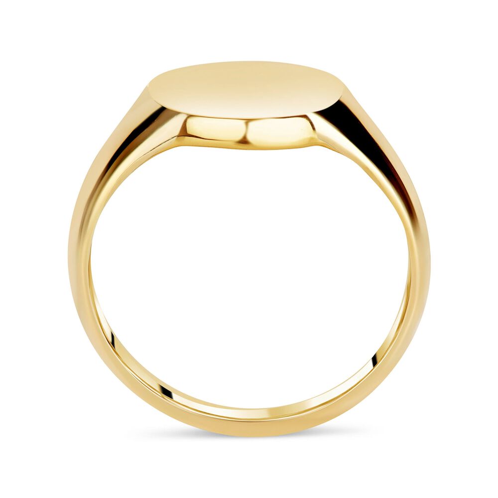 9ct Yellow Gold Oval Ladies' Signet Ring image number 2