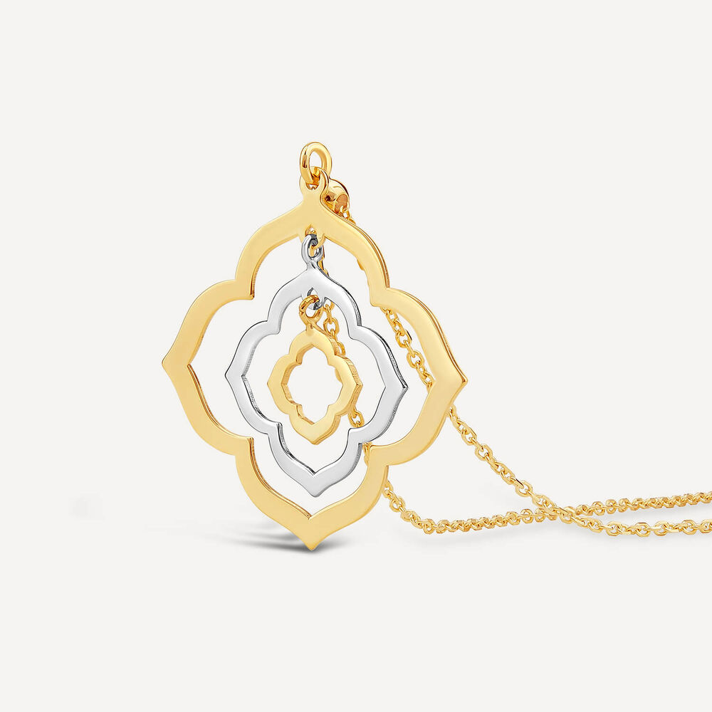 9ct Yellow & White Gold Marrakesh Triple Row Pendant