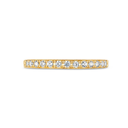 9ct Yellow Gold Pave Set Cubic Zirconia Eternity Ring