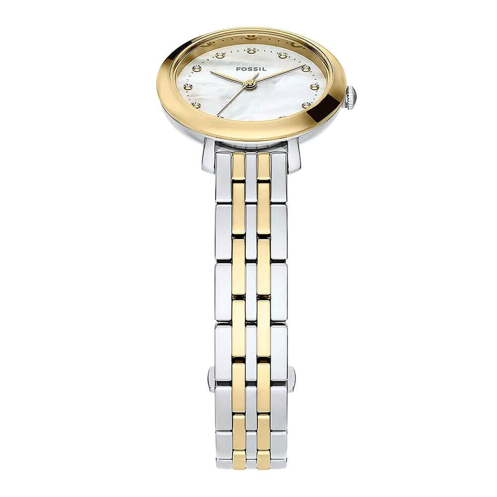 Fossil Heidi 26mm Mother of Pearl Dial Two Tone Stainless Steel Bracelet Watch
