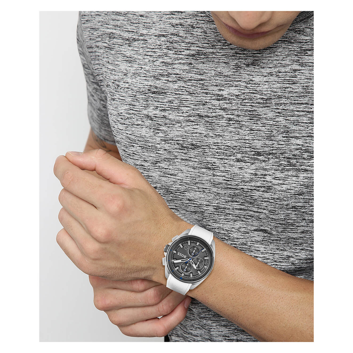 Hugo boss sales white strap watch