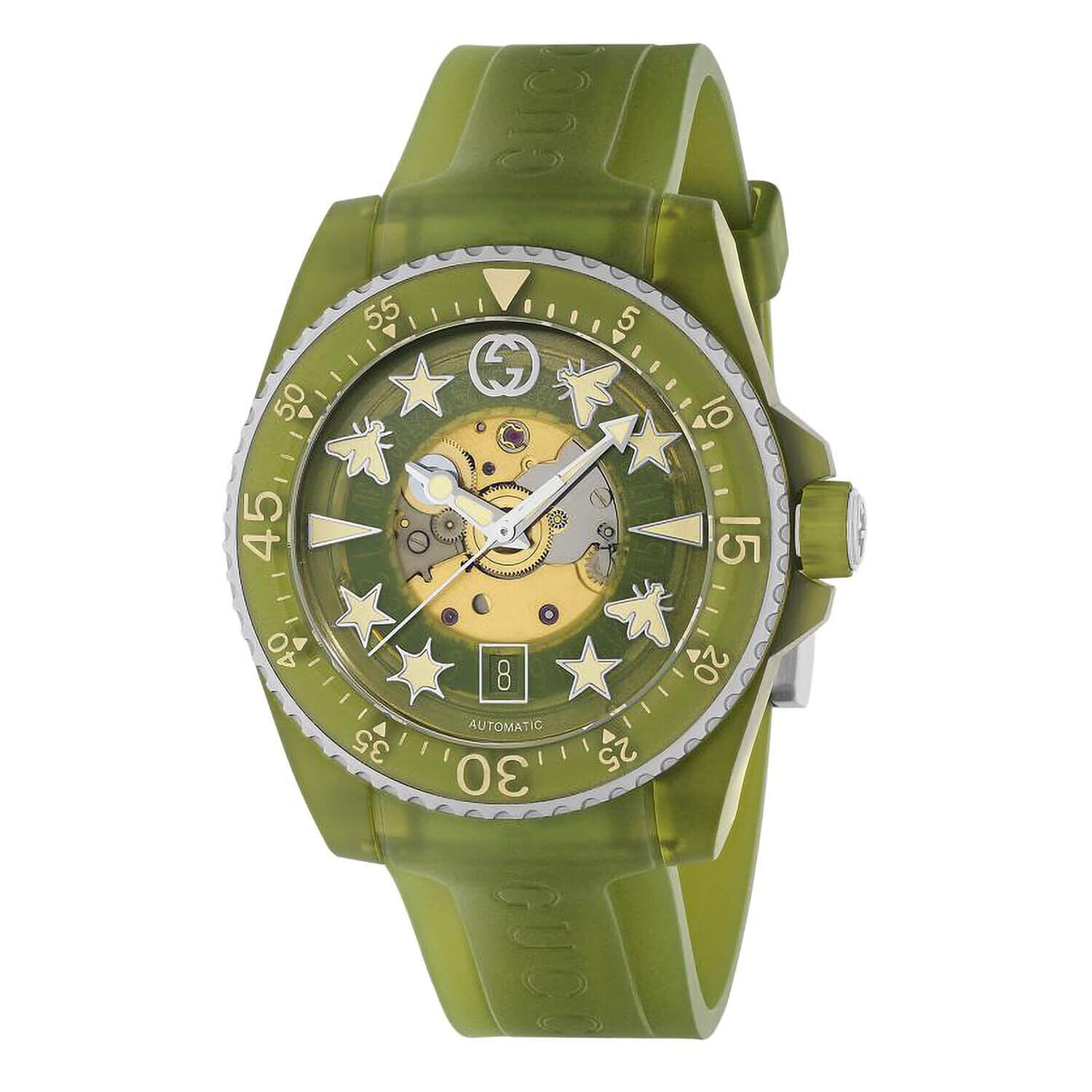 Clear gucci watch store